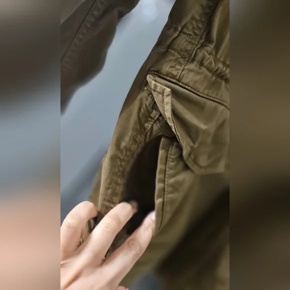 Lucky Brand Women's Green Cargo Military Utility Jacket Size S Button Pockets - Picture 6 of 13